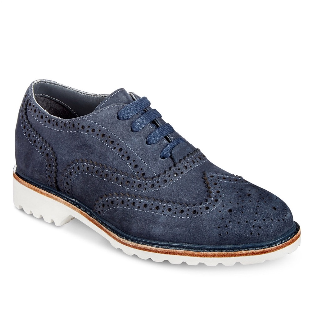 Kenneth Cole NY Wing Brogue Nubuck-T Leather Shoes